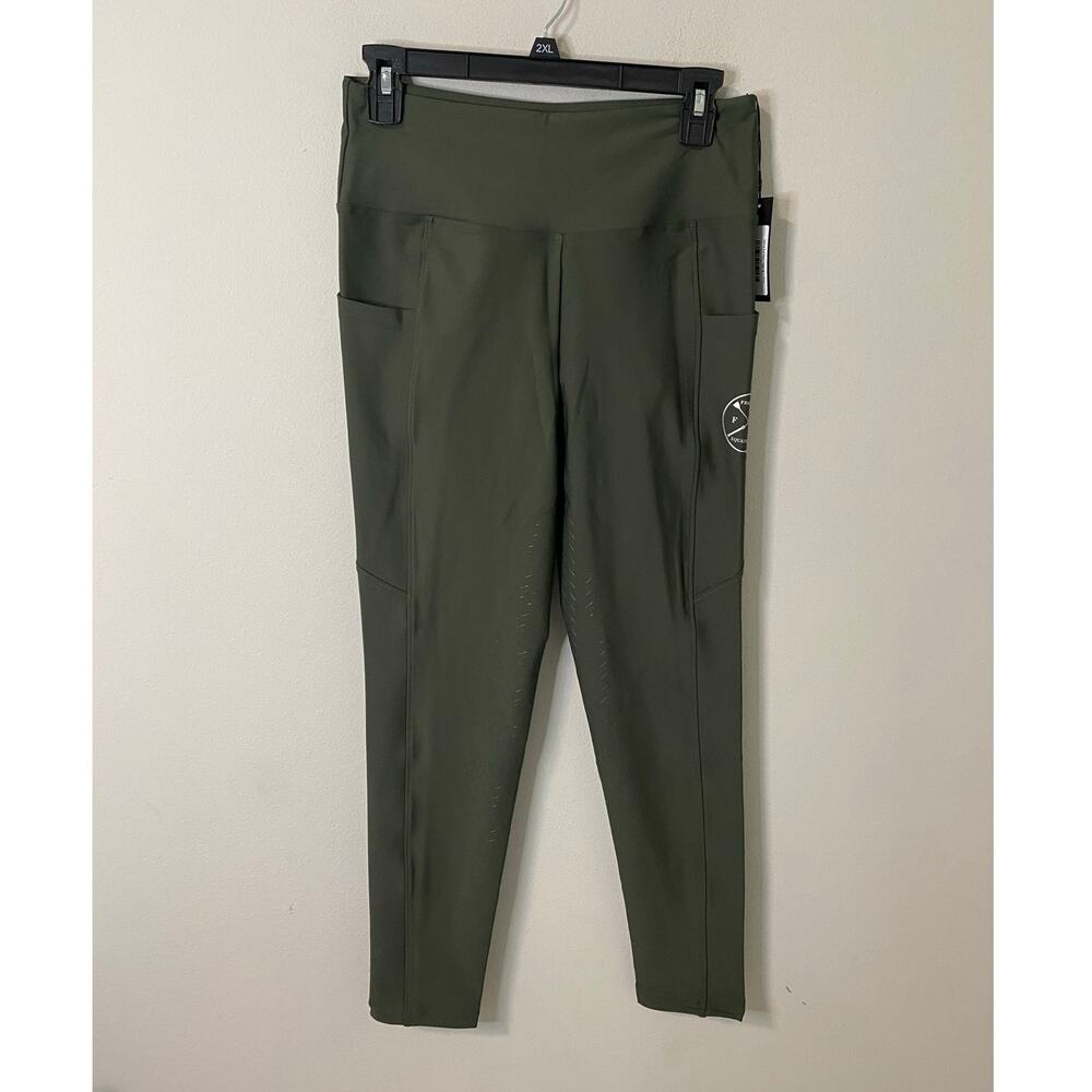 NWT New Free Ride Equestrian Define Full Seat Riding Leggings, Olive Size XS